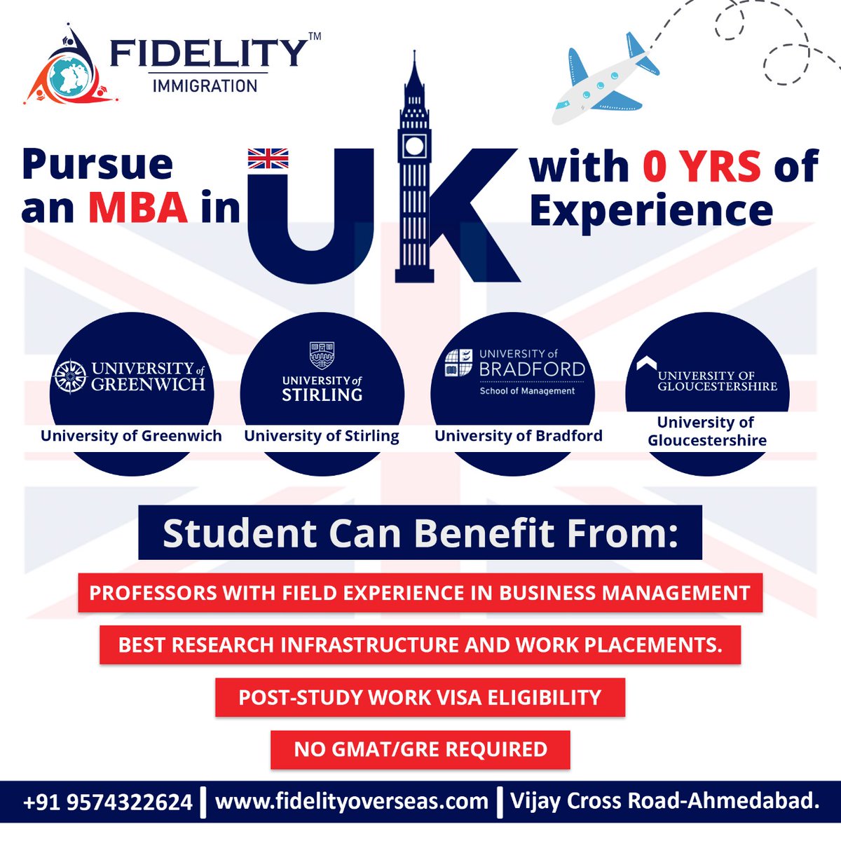 Plan your study in UK With Scholarship-Fidelity Scholarship.

Connect with the Fidelity Immigration team and get ready for your study in United Kingdom.

#mba #ukmba #mbainuk #planmba #zeroexperince #indiamba #fidelityimmigration #fidelityahmedabad #ahmedabad #ieltscentre
