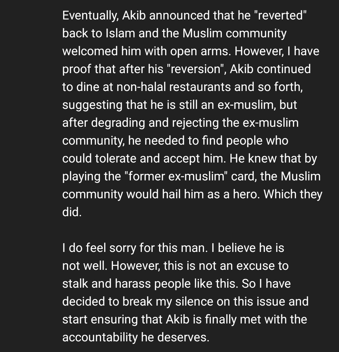 🧵Proof that Akib Sirkhan ("Introverted Smiles") uses fake accounts to stalk &amp; harass ex-muslims.

Despite blocking me in 2020 (nearly TWO YEARS ago), Akib continues to go out of his way to read, screenshot &amp; talk about my tweets on his MandoSmiles account.

The background story: