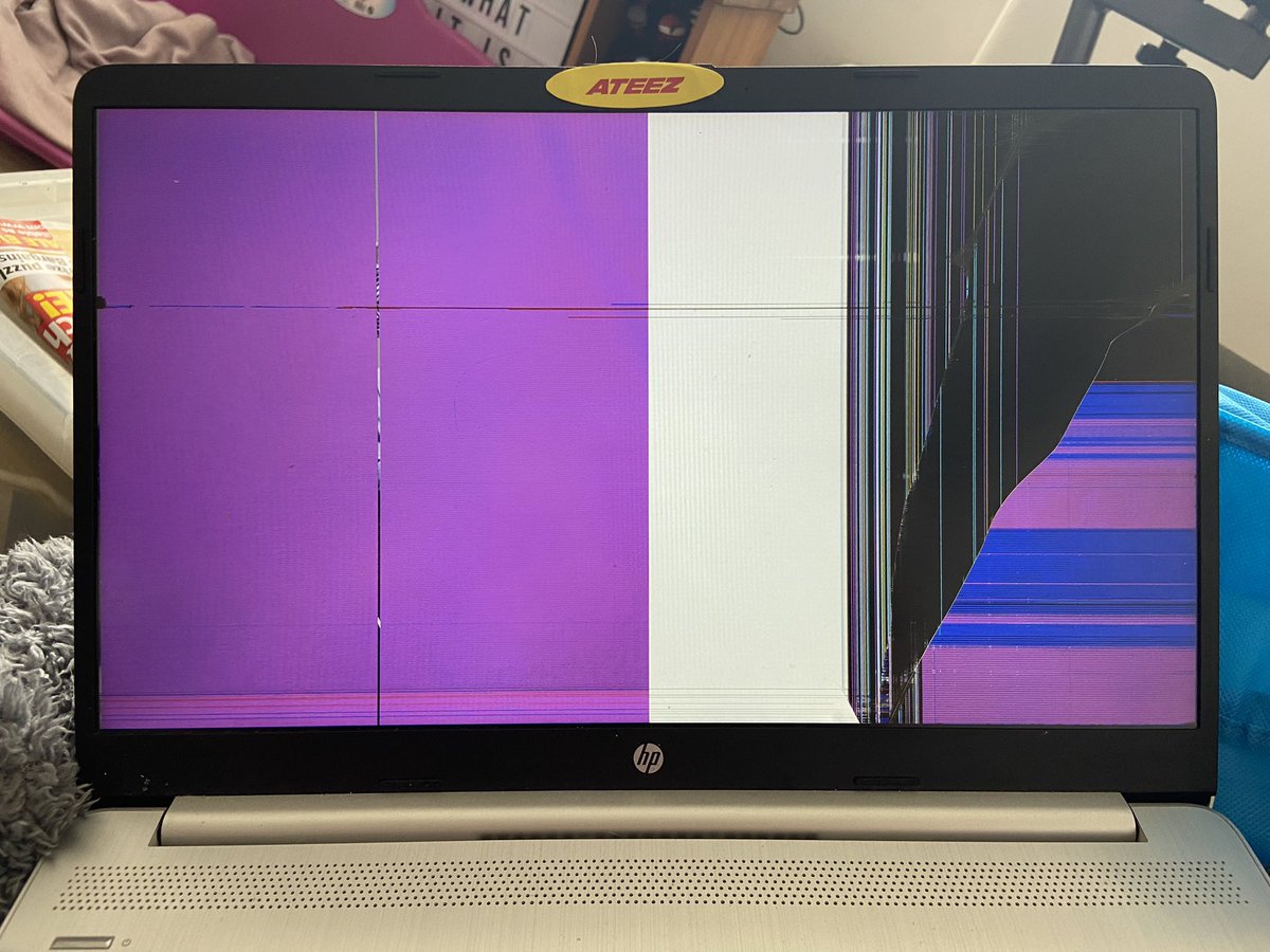Vampicca_Nat's tweet image. Anyone on here any good with laptops?
My teen almost dropped it but grab it by the screen and this happened. 
So I’d only need go get a new screen right?
#Help #LaptopHelp @HP