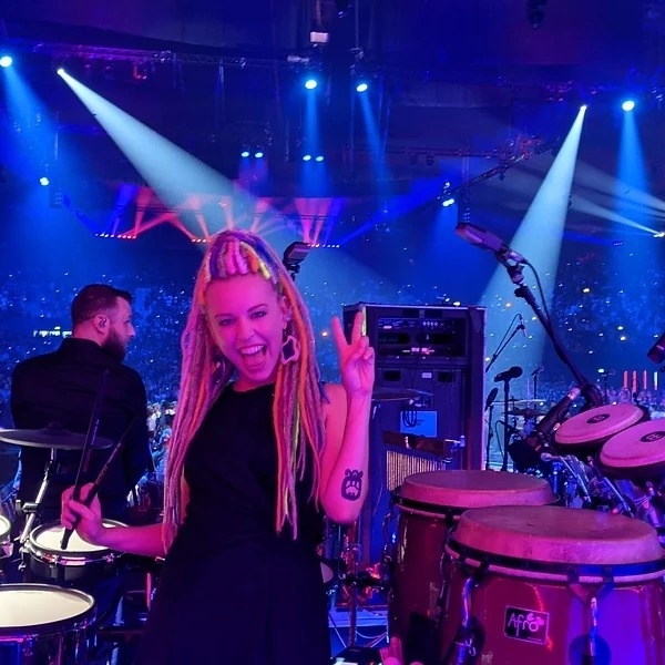 A shining star on the FC roster, Vicky O! Vicky's recent performance credits include Wembley Arena, the MTV Awards, Clean Bandit, Brian May, Hans Zimmer, Pharrell Williams and more! 

#Internationalwomensday#FC #entertainment #evententertainment #percussionist#percussion#ldnents