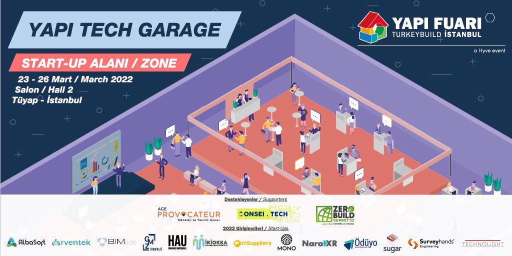 Yapı sektörüne ilham veren girişimler ürünlerinin deneyimlenmesi için 4 gün boyunca Yapı Tech Garage’da olacak. Biz de bu süreçte sizlerle sürecimizi paylaşacağız 🍄#yapıfuarı #turkeybuildistanbul #yapıfuarı2022