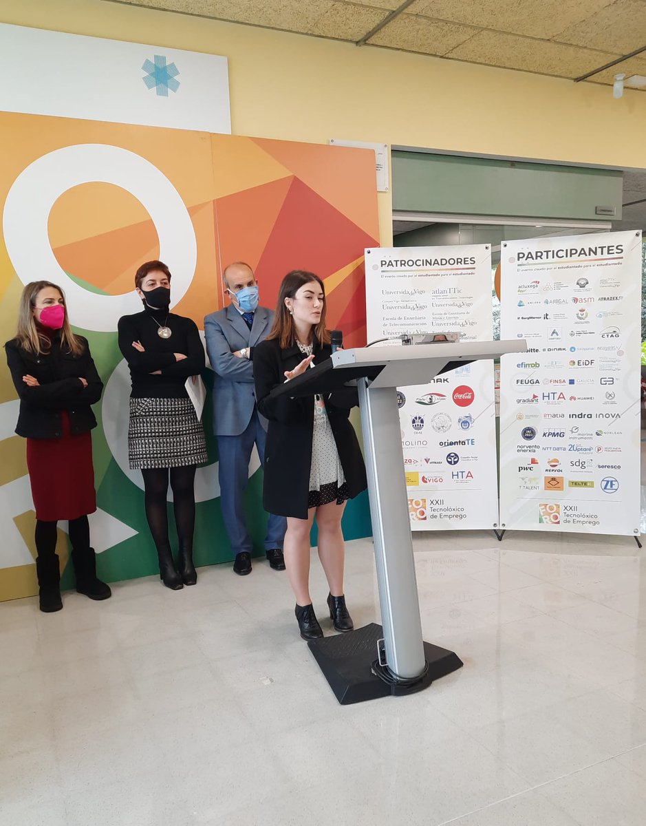 seresco's tweet photo. ¡Pistoletazo de salida del @forodeemprego @EETelecoVigo @EETelecoVigo @eME_Vigo @uvigo! Inauguración oficial a cargo de organización y autoridades 🗣️Let'go, @seresco! Ven a saludarnos al #stand9 👋🏼 https://t.co/3DG16oIuJH