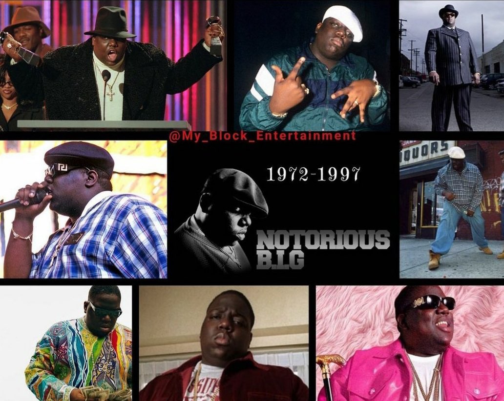My_Block_Ent's tweet photo. Twenty five years ago today hip hop lost one of the greatest rappers of all time, Christopher Wallace, AKA Biggie Smalls. What's your favorite Biggie song? 🎶  #RipBiggie #EastCoastHipHop #ItWasAllADream https://t.co/YvEMWtK6DM