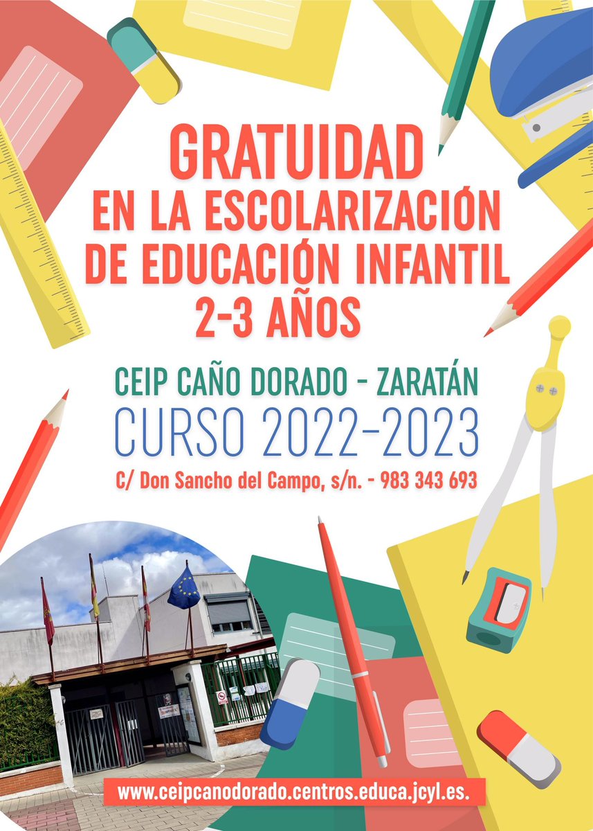 CeipDorado's tweet photo. Centro público seleccionado para impartir la educación gratuita de infantil de 2 a 3 años para el curso 2022-2023. https://t.co/85OJ16vLTi