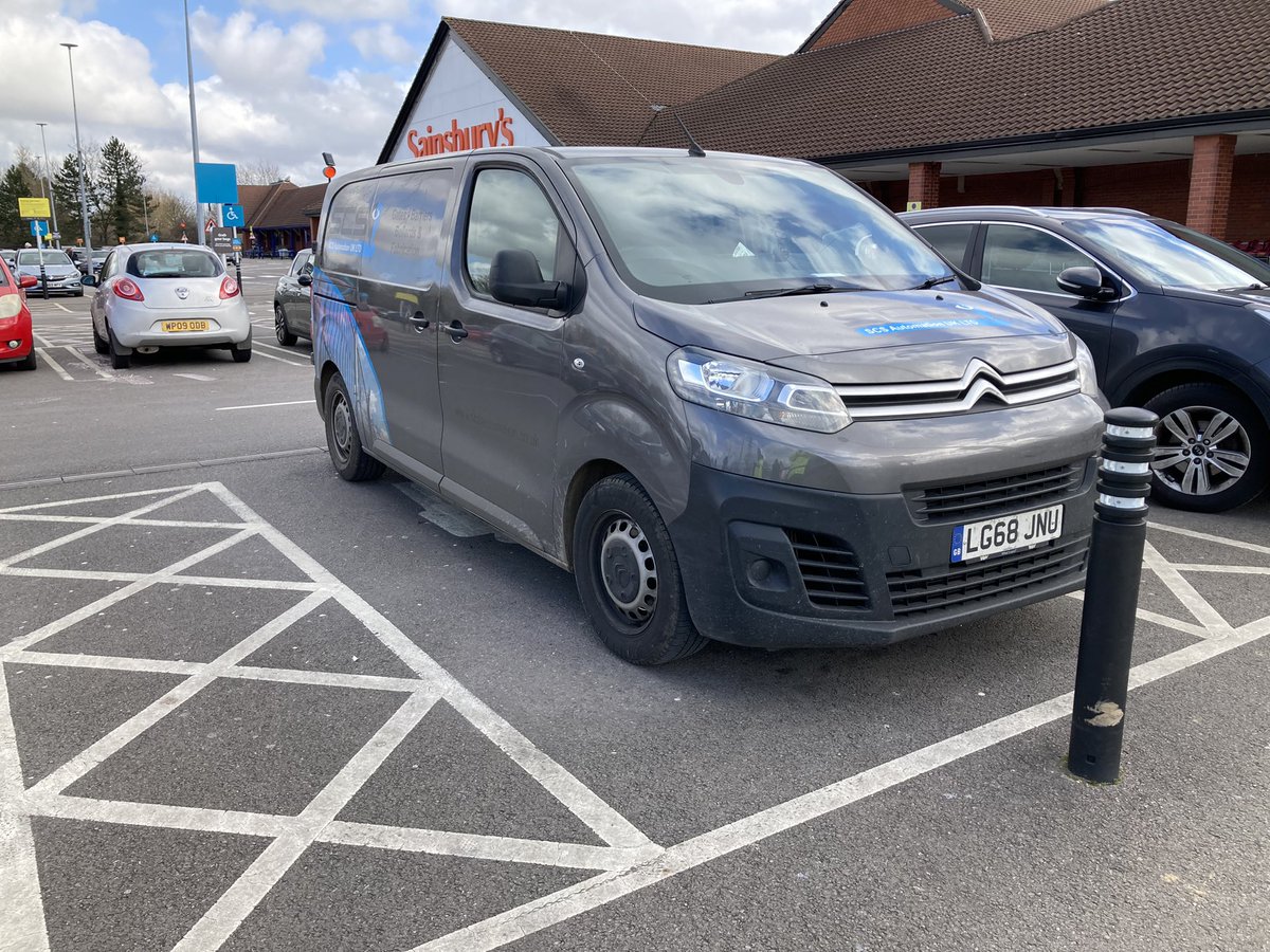 RoadSafetyWilts's tweet photo. Disappointed to see @SCSautomationuk parked in parent &amp; child space @sainburys Bridgemead. Maybe we need a specialist bollard 😉 https://t.co/Hl95eVE6rp
