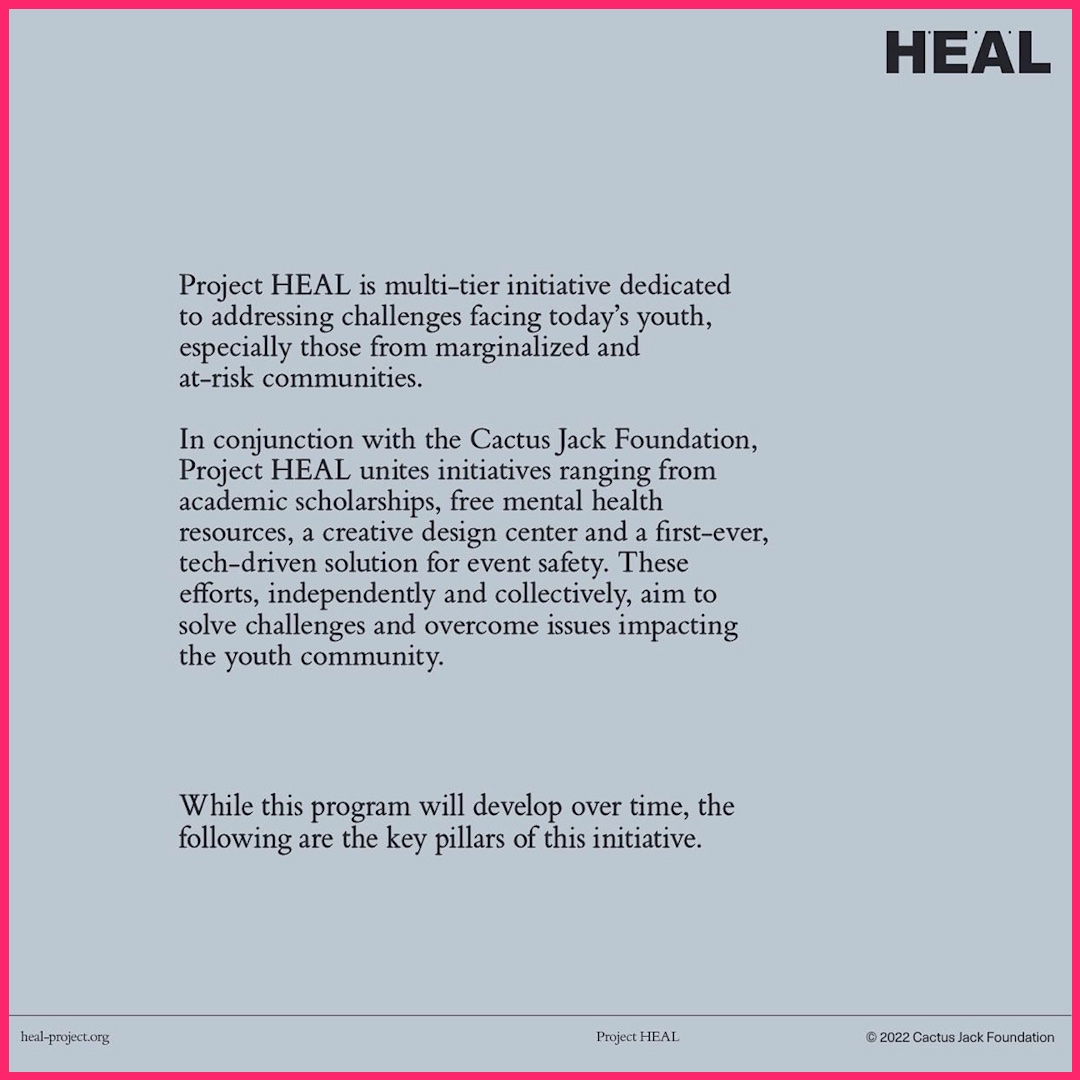 bazik_tv's tweet image. Le rappeur américain @traviscott lance son programme HEAL, après la tragédie #ASTROWORLDFEST

Le meilleur de la musique, c’est sur #BAZIKTV 🎶