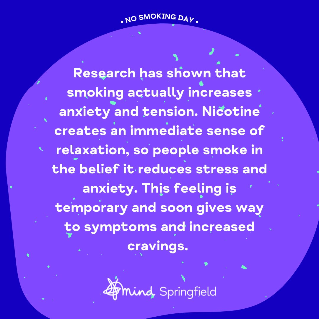 worcsmind's tweet photo. Did you know that smoking can negatively impact your mental health? Today's 'No Smoking Day' and Springfield Mind is proud to take part in this initiative.
If you're waiting for a sign to quit smoking, here it is!
#Mentalhealth #SpringfieldMind #NoSmokingDay https://t.co/6aWvhBxoTs