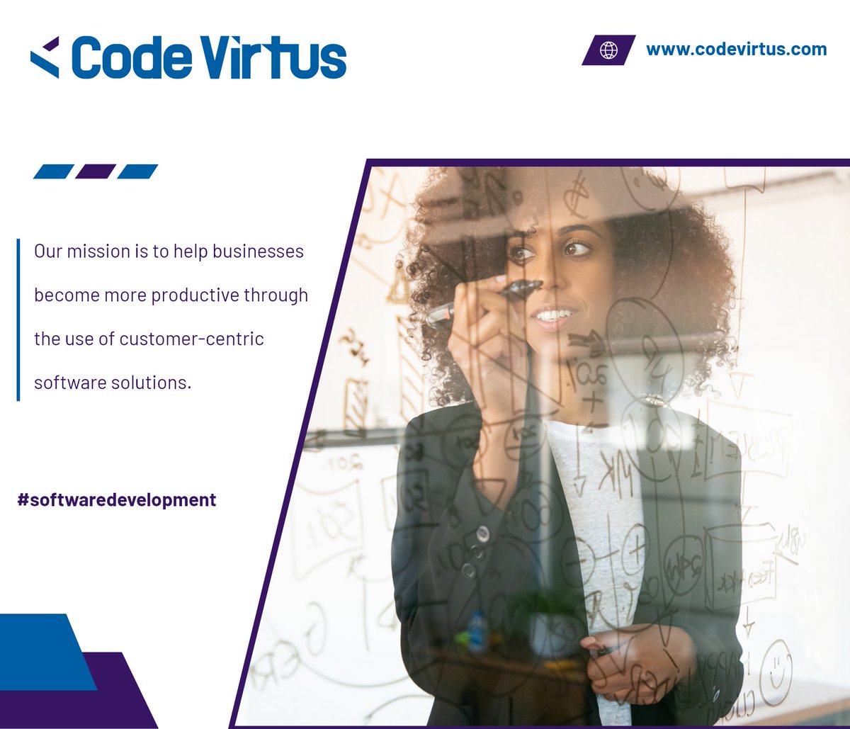 CodeVirtusZW's tweet photo. Our mission is to help businesses become more productive through the use of customer-centric software solutions.
#softwaredevelopment
#codevirtus https://t.co/RdQLX5LXEi