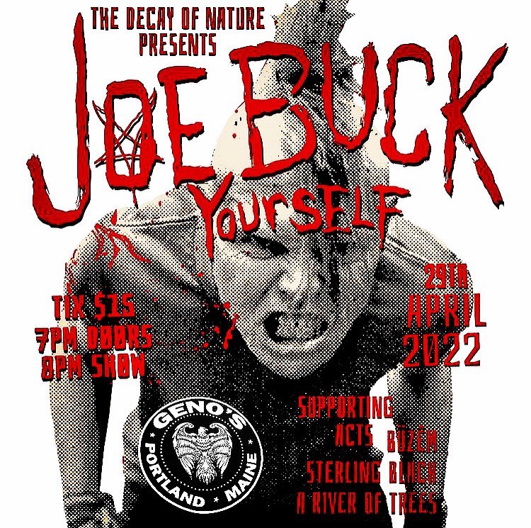 ariveroftrees's tweet photo. Ticketing link for our next show is live now!

This time we get to perform alongside national touring act Joe Buck Yourself and Portland natives Sterling Black and BÜZÊM. All happening at Geno's Rock Club April 29th, 2022!

Grab your tickets below!

https://t.co/33gZzxP4ud https://t.co/z0YPZ8LAPn