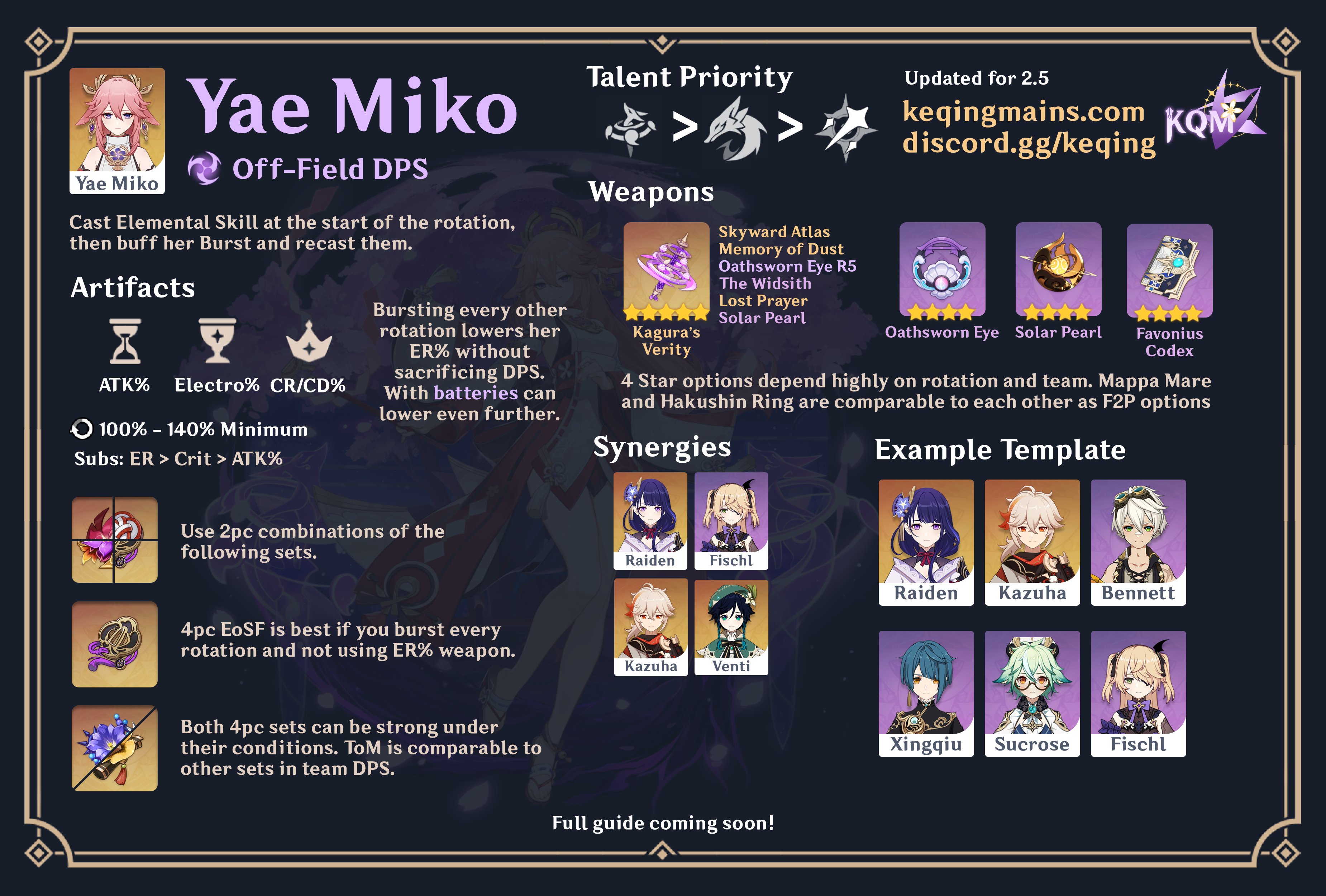 Genshin Impact Yae Miko build