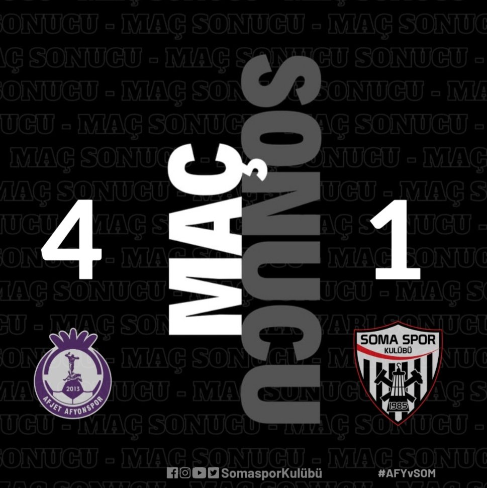 Maç Sonucu

Afjet Afyonspor : 4
Somaspor'umuz : 1

#Somaspor #Siyahİnciler #AFYvSOM