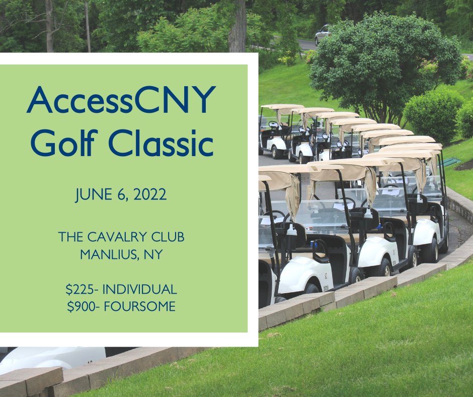 AccessMHSupport's tweet image. We are happy to announce that registration for the 2022 AccessCNY Golf Classic is now open! 🏌️[golfer emoji] 

Purchase your foursome at: accesscny.org/golf/