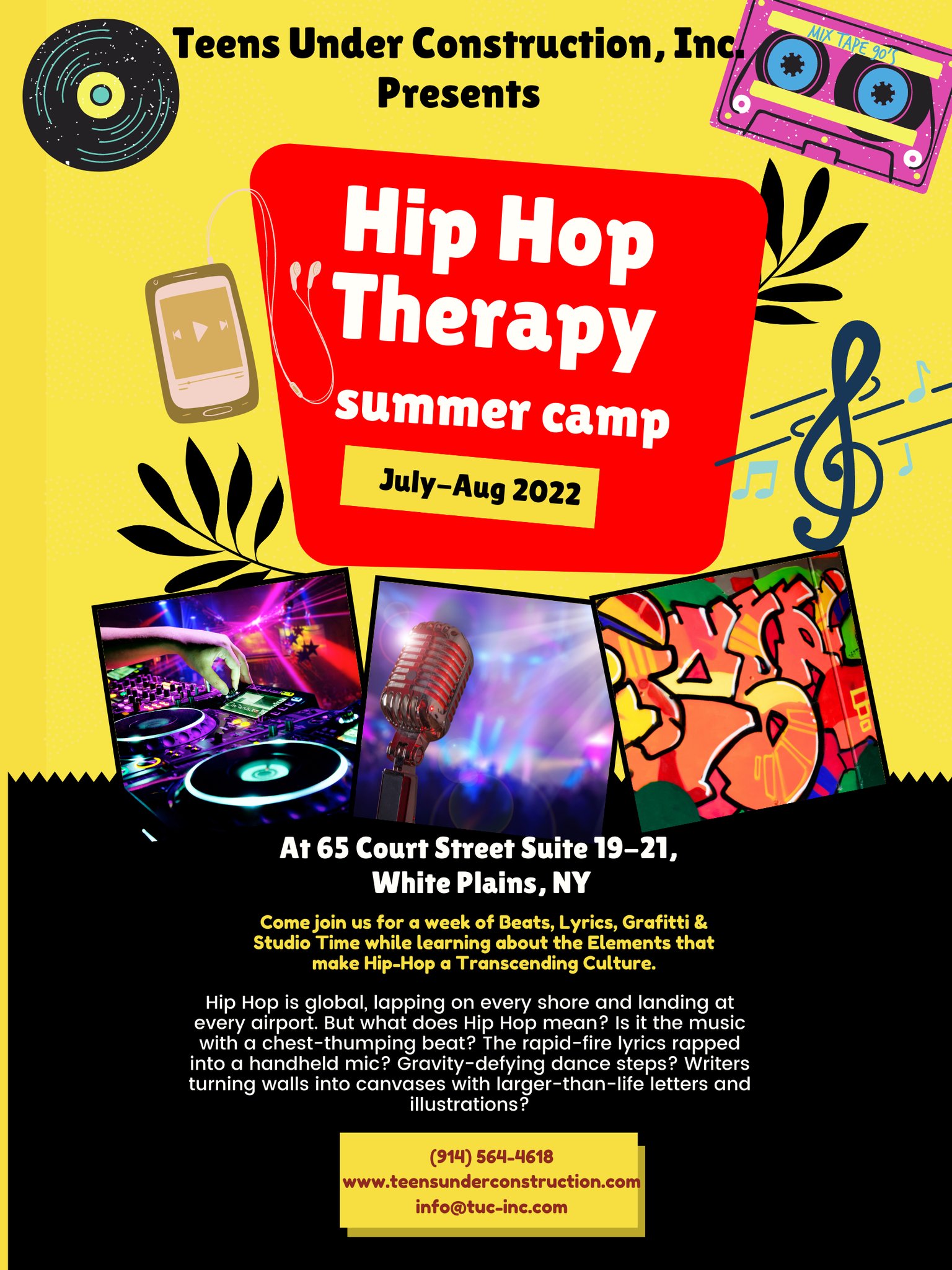 Teens Under Construc Hip Hop Therapy Summer Camp 914 564 4618 Or Info Tuc Inc Com For Information T Co Kpnabfeqi0 Twitter