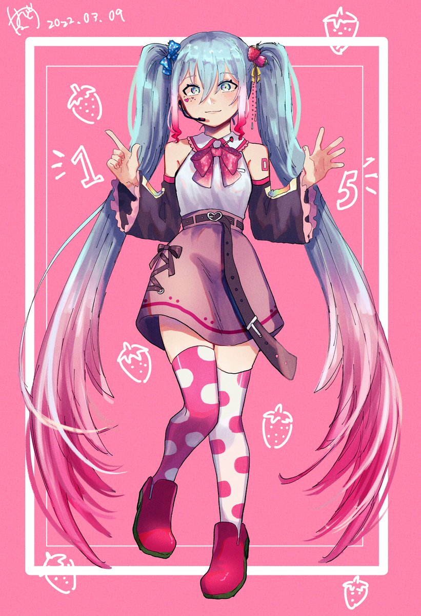 初音ミク 「#ミクの日 15年目(多分)のミクの日! 」|はねづのイラスト