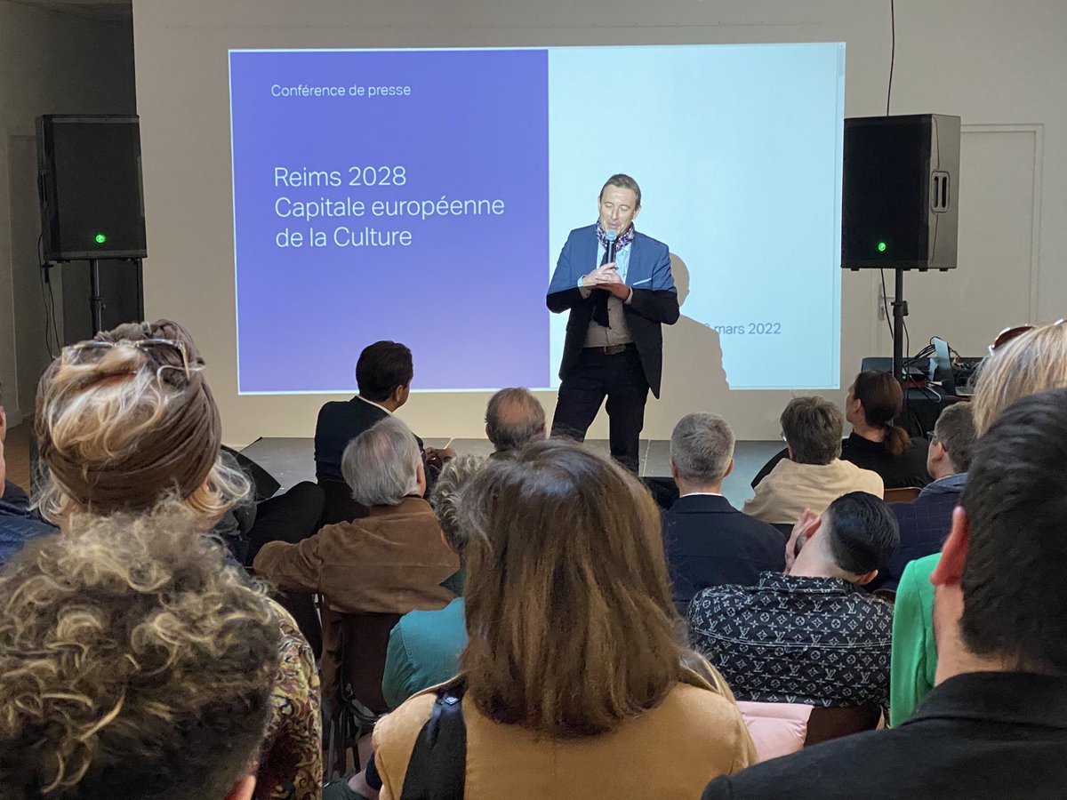 Conférence de presse présentant la candidature de Ville de Reims pour devenir capitale européenne de la Culture 2028. Une candidature soutenue par la Ville de Laon !!!#laon  #reims #reims2028 @reims2028