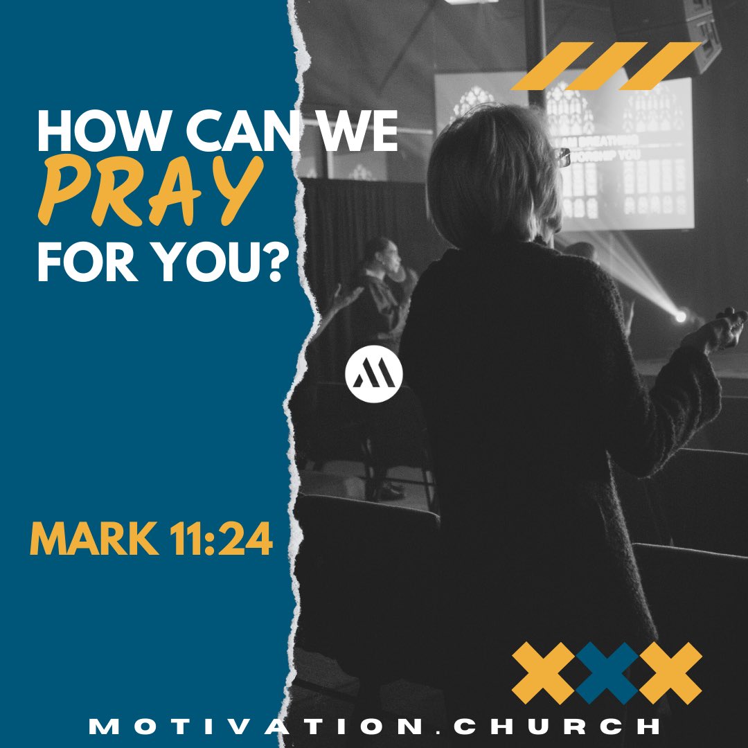 MotivationRVA's tweet photo. “Therefore I say to you, whatever things you ask when you pray, believe that you receive them, and you will have them.”
Mark 11:24 NKJV
How can we be praying for you?
Tweet or DM us. We have prayer warriors ready to lift you up.
#HowCanWePrayForYou
#MotivationChurchRVA
#RVA https://t.co/A4BoOT25uR