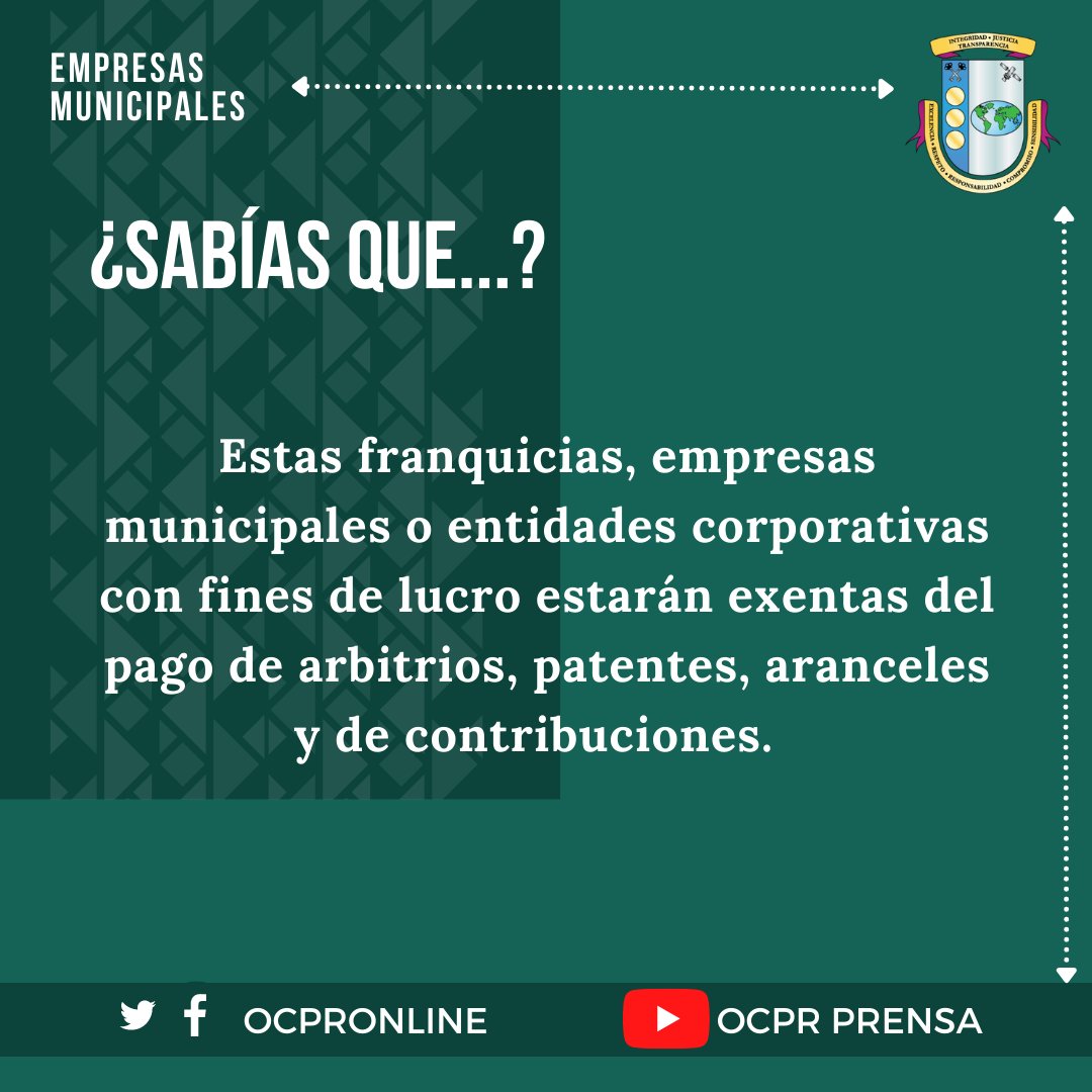 ocpronline's tweet photo. #EmpresasMunicipales #OCPRInforma #OCPRonline #ContralorPR https://t.co/K1VGSqJiHj