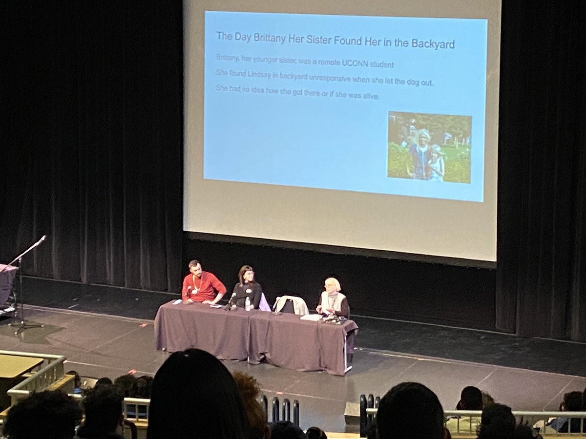 Grateful for our panel of presenters sharing, facts, experiences, and inspiration with our high school students-about substance abuse, prevention, addiction, and how to get help. @MagnetTrinity @HPSchools @UConn