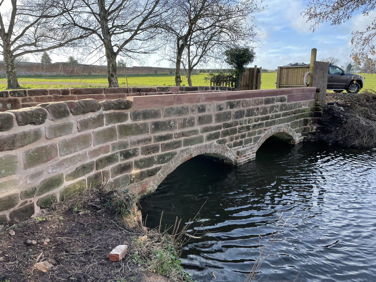 assoc_f's tweet photo. Bridge and retaining wall repair project @HallHarvington complete four weeks early and all looking good @CroftBC https://t.co/8zZoVv4nXW
