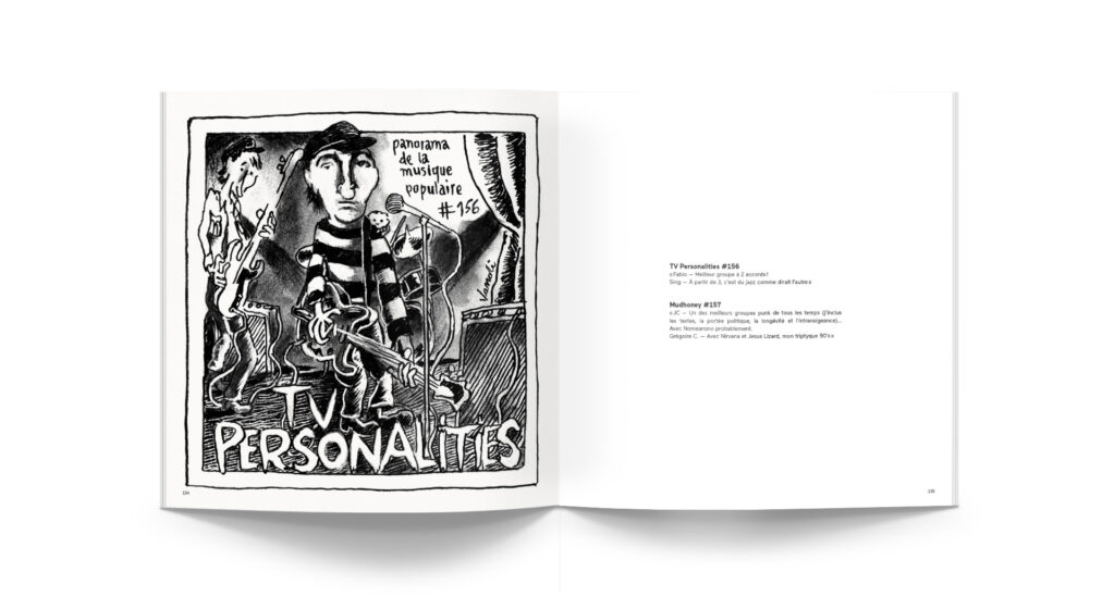 Entre boîte à musique et juke-box de nos vies, "Panorama de la musique populaire" de Vincent Vanoli est en prévente sur notre shop.  Soit 340 dessins et autant de mini-récits au coeur d'un joyeux labyrinthe de 292 pages. 
👉 bit.ly/panorama-vanoli
#edition #BD