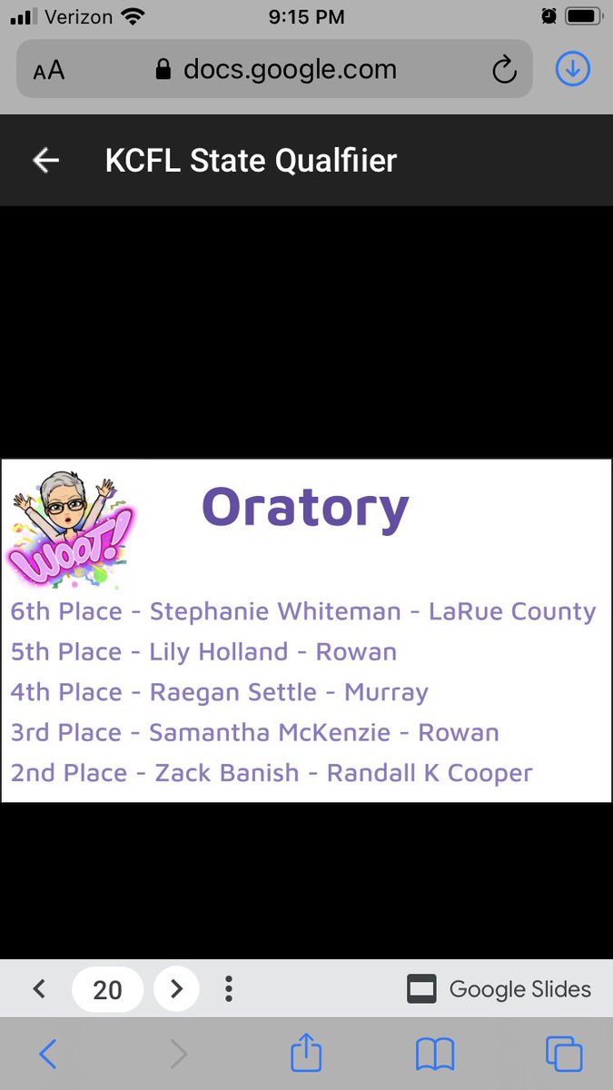 cooperforensics's tweet image. So excited for these two seniors! Congratulations  to Addie and Zack for making it to Nationals! Washington DC, here we come!  They’ve endured so much and worked so hard.  Addie took FIRST place in dramatic performance @ KYCFL qualifiers and Zack took SECOND in oratory.