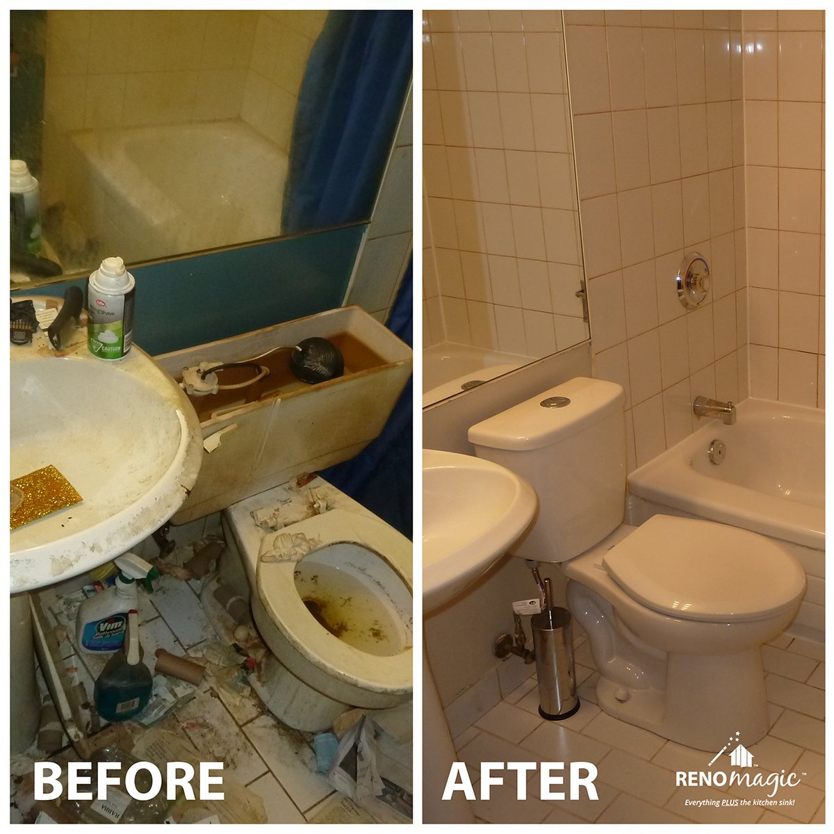 prepnsellreno's tweet photo. Does your bathroom need help? 🤔
We can help you with a fresh coat of paint, updating the flooring, and any repairs you require. When we say one call does it all, we mean it!
Give us a call today for a free no-obligation quote! #BathroomUpdates #BathroomRenovation #RENOmagic https://t.co/0NaMlBgaj8