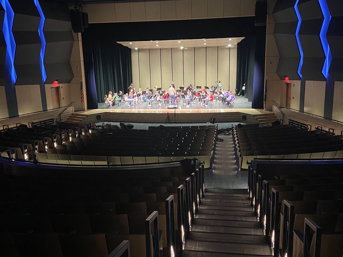 What a great way to start the day, listening to our 5th Grade District Band rehearse in the new performing arts center 🎶 #GCPride