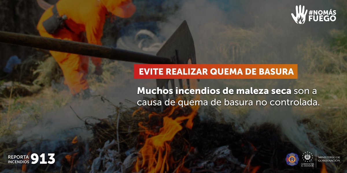 BomberosSV's tweet photo. #NoMásFuego 🤚🔥🚫 https://t.co/VlMsqiaZfU