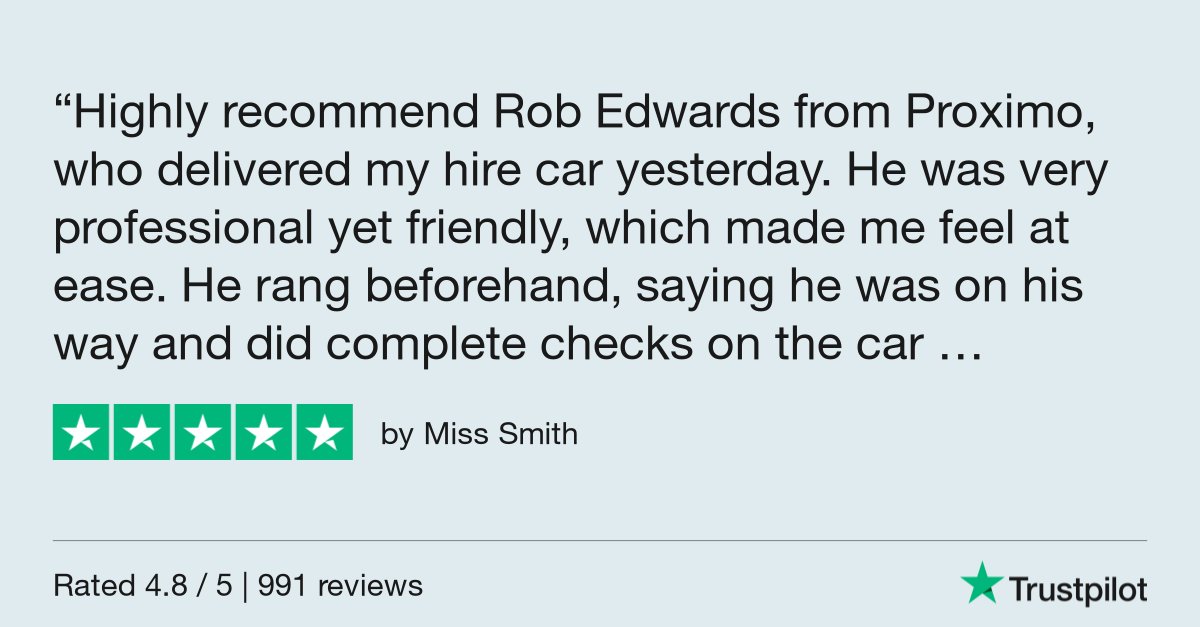 Miss Smith gave Proximo 5 stars via <a href="/Trustpilot/">Trustpilot</a> trustpilot.com/review/www.pro… #trustpilot