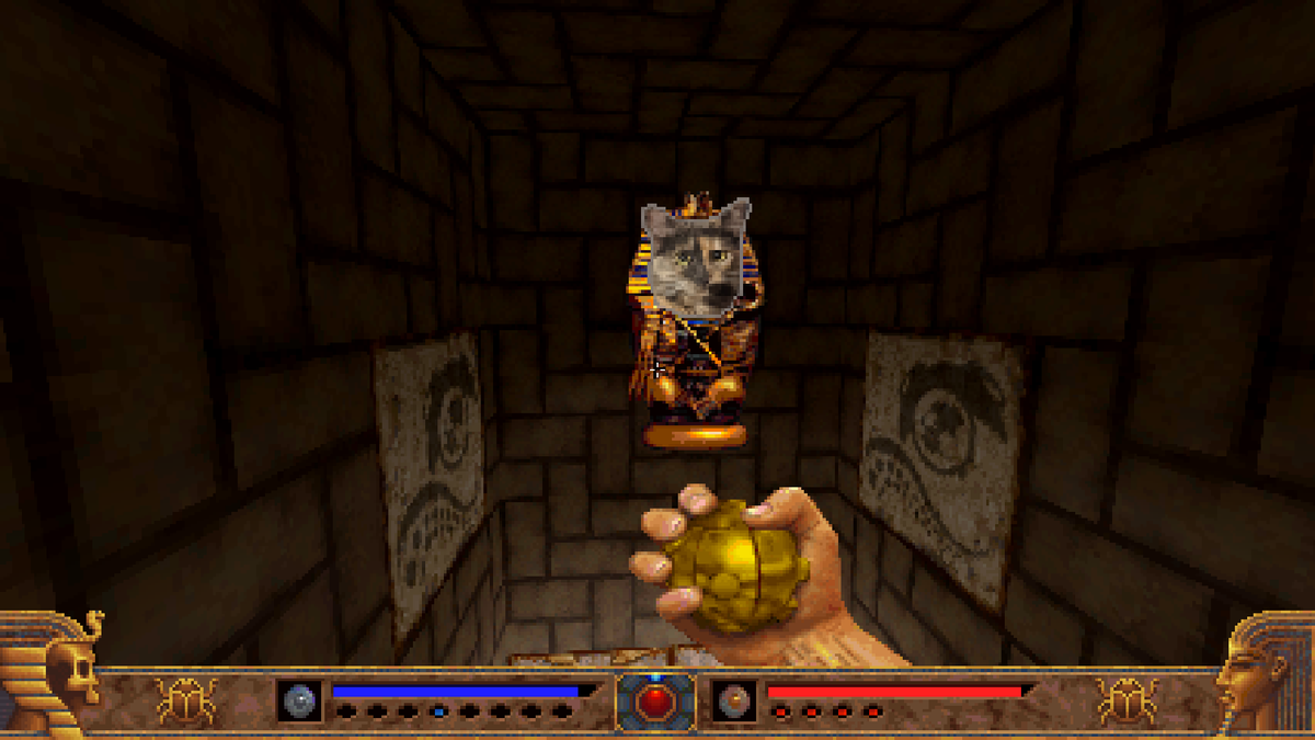 HiadTheLemur's tweet photo. this is adorable and it's funny that yesterday I was trying to get a developer doll in my dreams. oh also the laser trap's hitbox is rather absurd
#PowerSlaveExhumed #LobotomySoftware #NightdiveStudios https://t.co/lkA4gDCpHt