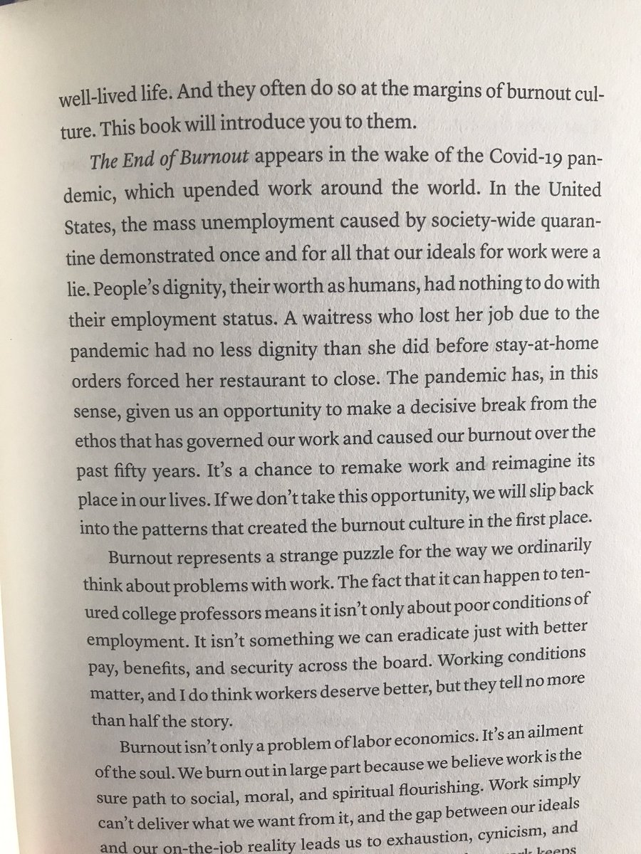 Caitlin Harper @Commcoterie (@caitlinrenegade) on Twitter photo Only 1/4 of the way through The End of Burnout by <a href="/JonMalesic/">Jonathan Malesic</a> and can already highly recommend. Also, extremely weird to see Covid-19 in an actual printed book 😵💫 Only 1/4 of the way through The End of Burnout by <a href="/JonMalesic/">Jonathan Malesic</a> and can already highly recommend. Also, extremely weird to see Covid-19 in an actual printed book 😵💫