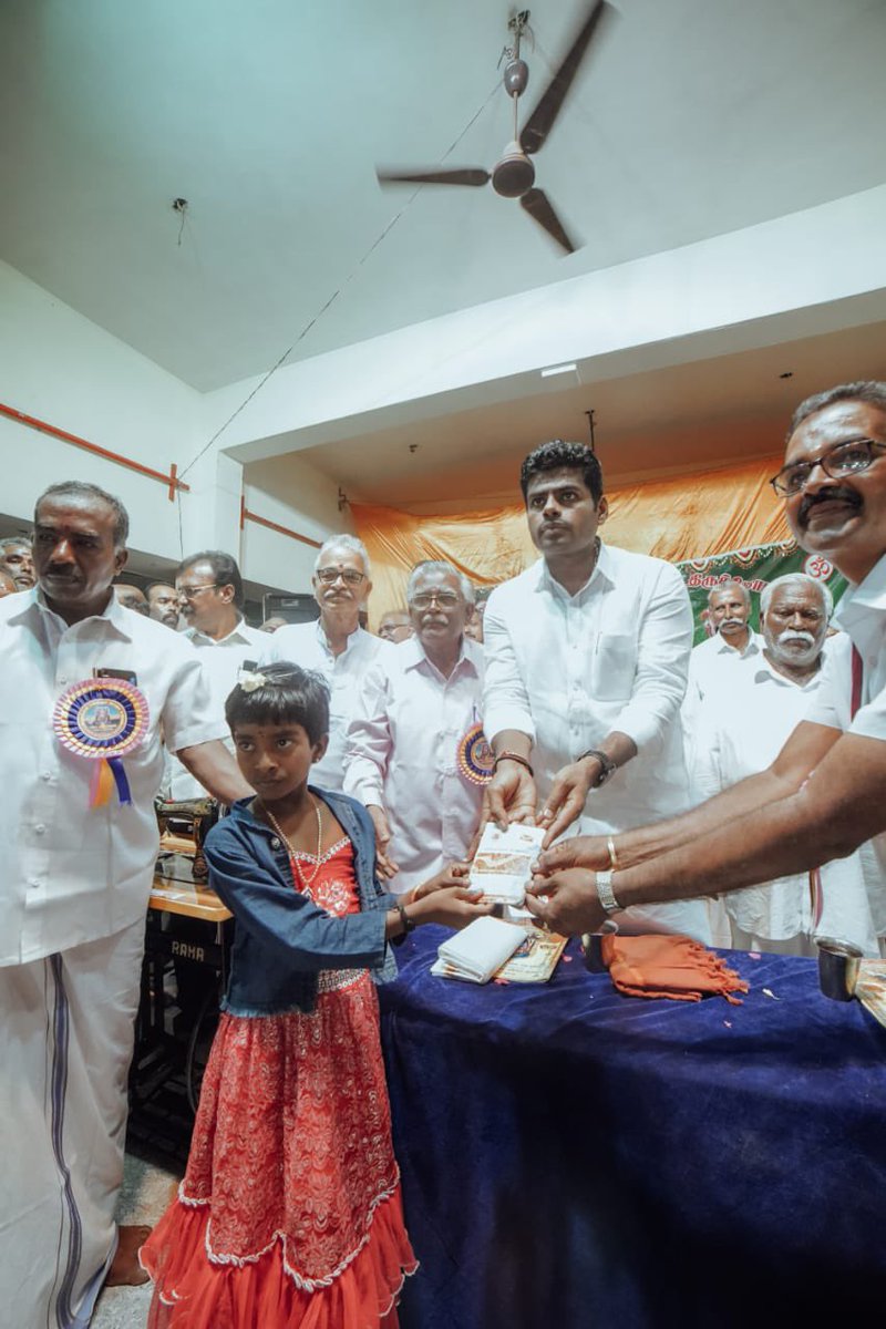 annamalai_k's tweet photo. We are seeing the very popular &amp; impactful scheme of our Hon PM Shri @narendramodi avl - Sukanya Samriddhi Scheme - being gifted by people nowadays

In Kanyakumari, Mandiakadu Temple function yday, the organizers had gifted this life changing scheme to many young girl children. https://t.co/4OgDZpUfDj