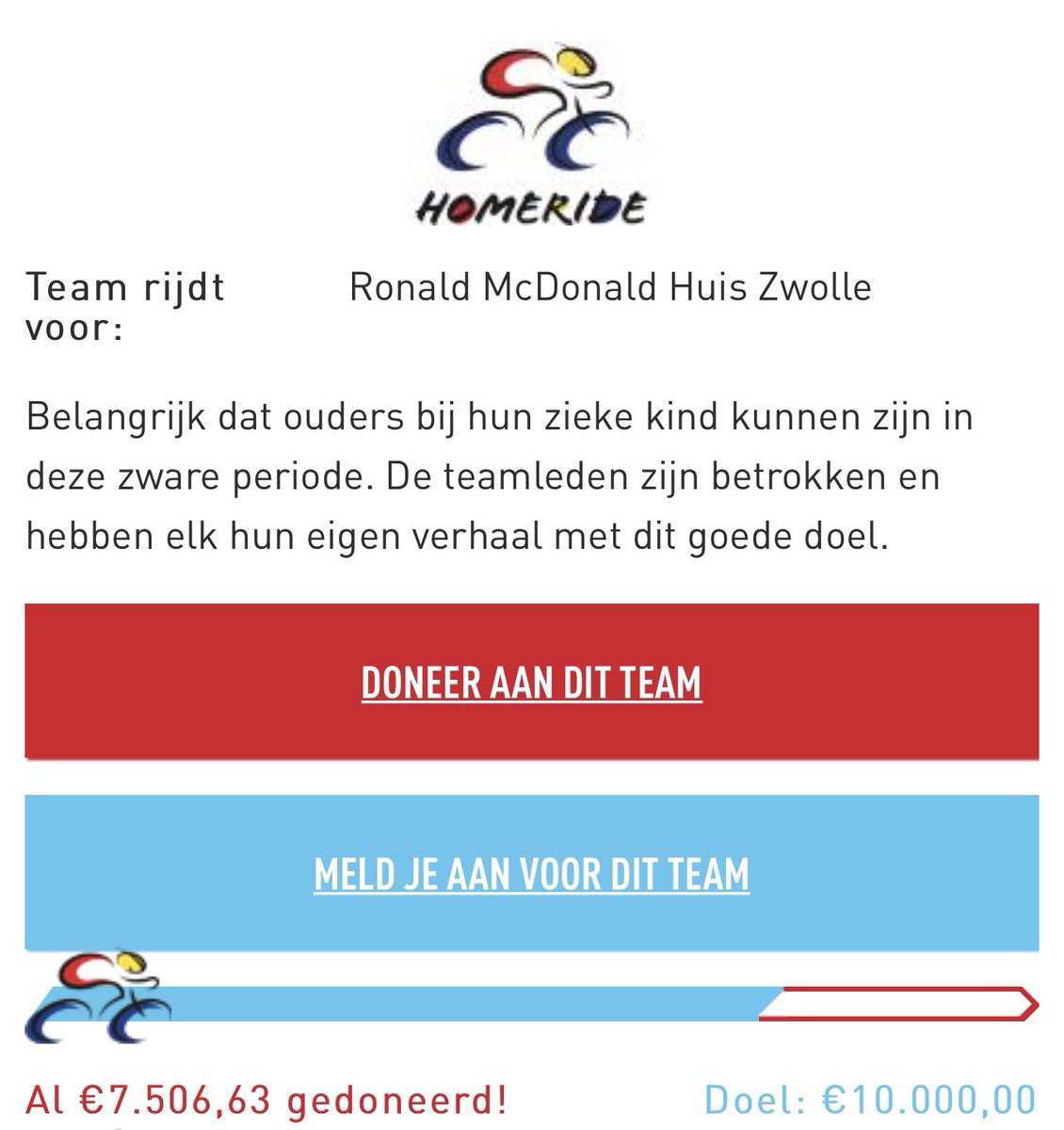zwollemalen's tweet photo. Vandaag hebben wij de grens van €7.000 gepasseerd, wat betekent dat wij definitief mee doen aan de @HomeRide! 

Natuurlijk gaan we door om ook de €10.000 te passeren!

Je hebt nog een week om contact op te nemen om shirtsponsor te worden. Stuur een berichtje bij interesse! https://t.co/WktzHBh701