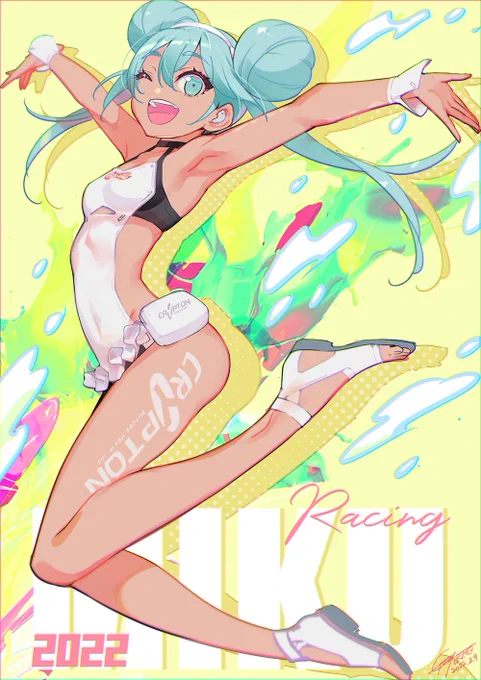 🌴 Tropical Maid Ver.
#ミクの日 #レーシングミク2022 