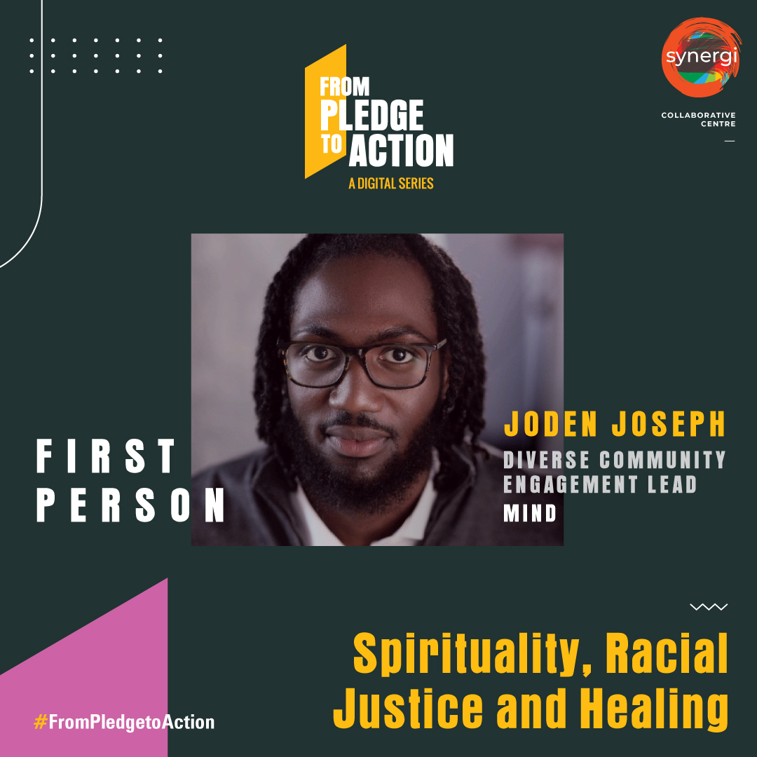 SynergiProject's tweet photo. FINAL WEEK: #FromPledgetoAction @TheBRITSchool grad + @MindCharity's Diverse Community Engagement Lead @iamJodenJoseph, talks #rolemodels for young #blackmen + advocates for #spirituality + #racialhealing in #mentalhealth. https://t.co/ORcLoDVqpZ https://t.co/k8teHHbs8W