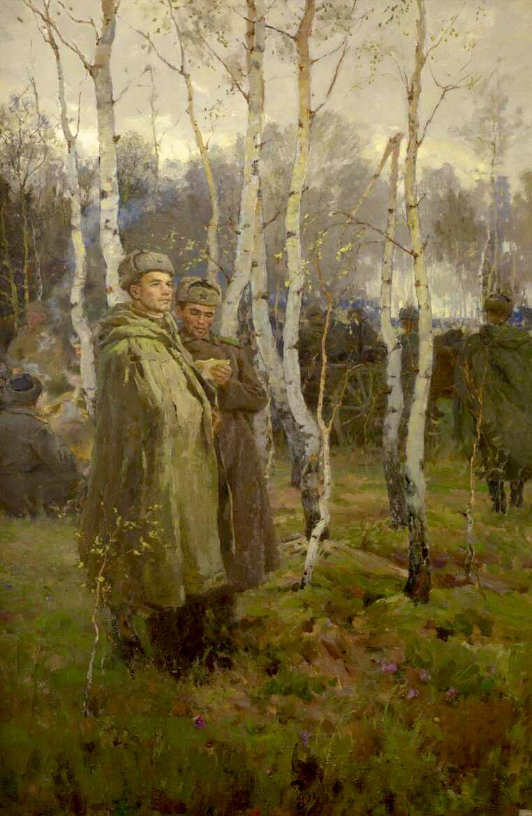 Песня две березки у дороги две солдатки. Картины Владимира Петровича Фельдмана.