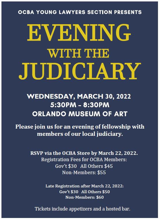Registration is open for ✨Evening with the Judiciary✨ Special thanks to our bar sponsor <a href="/huseby/">Huseby Inc.</a>! Get your tickets now at orangecountybar.org/about/young-la…