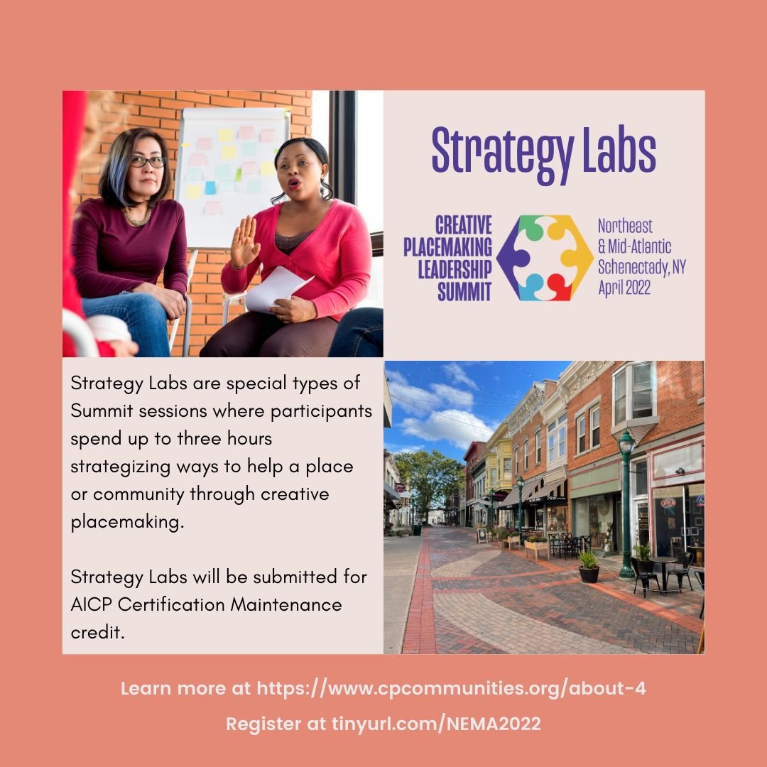 smallwander's tweet image. Strategy Labs are part of the NEMA CP Leadership Summit. They take place in the community being served and encourages participants to think more holistically. #Schenectady #Troy #Placemaking 

Learn more at lnkd.in/egS53JJv and register at tinyurl.com/NEMA2022