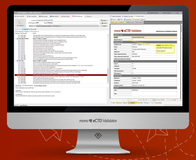 ectdoffice's tweet photo. The wait is over 🙂
Mono eCTD Validator is a free*, super-fast, stand-alone, easy to use Windows desktop application for the technical validation of electronic submissions / regulatory transactions prepared in the #eCTD format.
https://t.co/WgWcHO5UYV https://t.co/f7YujMlprj