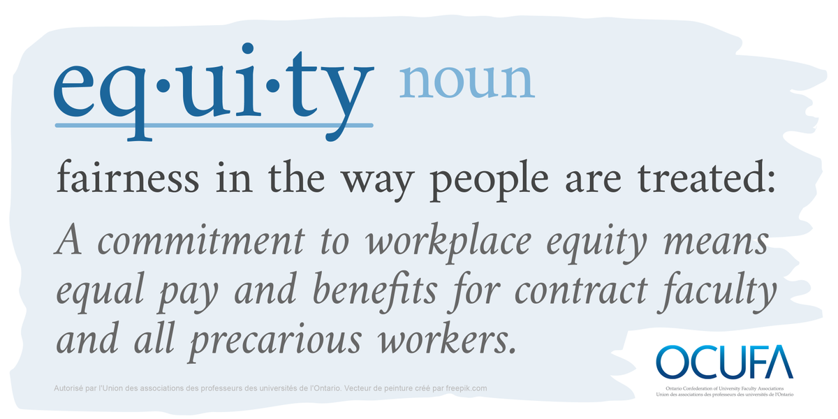 Delighted that our v 1st Tweet is in support of <a href="/OCUFA/">OCUFA</a>'s #fairnessforCF day of action.

A commitment to workplace equity means job security, equal pay &amp; benefits for contact faculty &amp; all precarious workers. 
Fairness for contract faculty now!
#fariness4CF #CdnPSE #OnPSE #EDI