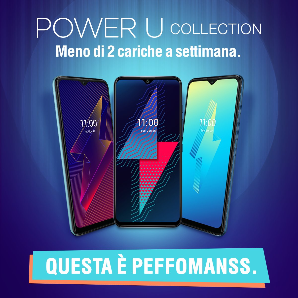 Batterie da 6000mAh... Questa, è PEFFOMANSS. 🔋

Ampi display da 6.8" HD+... Questa, è PEFFOMANSS. 📱

Meno di 2 cariche a settimana... Questa, è Power U Collection. ⚡

Scopri di più su: it.wikomobile.com

#Wiko #LetsPowerUp #PowerUCollection #LaDurataNonèUnLusso #LOL