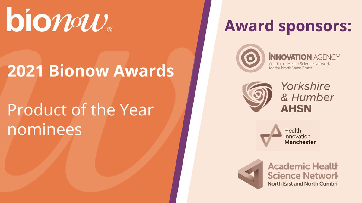 Bionow's tweet photo. Sponsored by @innovationnwc, @YHAHSN, @HealthInnovMcr & @AHSN_NENC, the #BionowAwards #Product of the Year nominees are: @balanceapp, @QuantuMDx's #QPOC, @Yourgene_Health's #LightBench & OLM's #AurisID.
Full list: https://t.co/5Iw9y1EDsK
Book tickets: https://t.co/cxMQSpsMDm https://t.co/83AGU75LxR