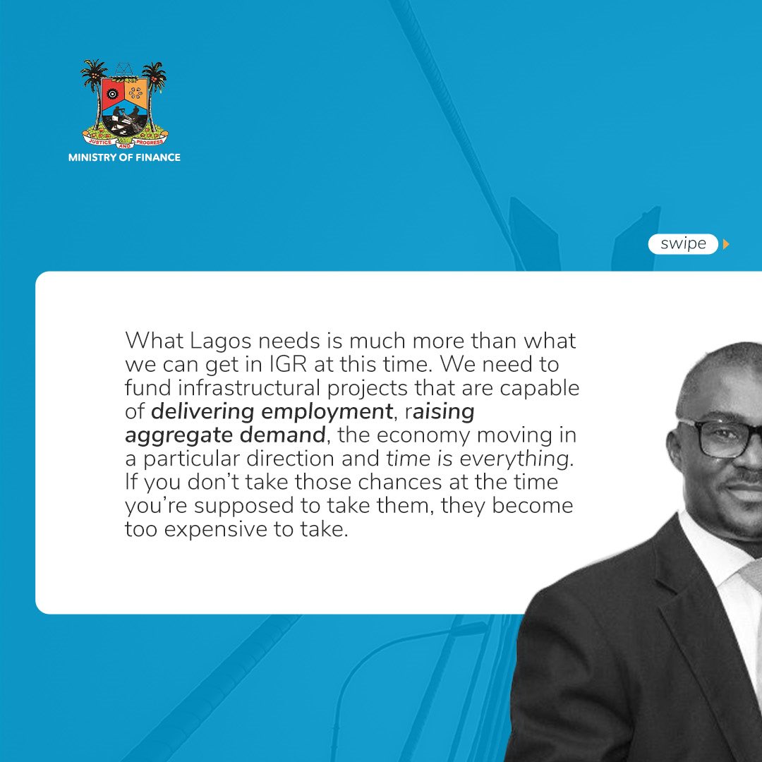 lasgfinance's tweet photo. “What Lagos needs is much more than what we can get in Internally Generated Revenue at this time.”

@jidesanwoolu @followlasg 

1/2 https://t.co/DvwgusYf41