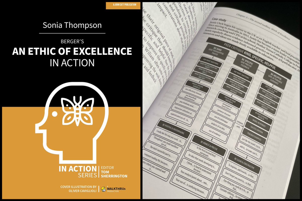 Got my copy! Honoured to have a case study featured in ‘Berger’s An Ethic of Excellence in Action’ by <a href="/son1bun/">Sonia</a> &amp; <a href="/teacherhead/">Tom Sherrington</a> What a superb little book! 🦋