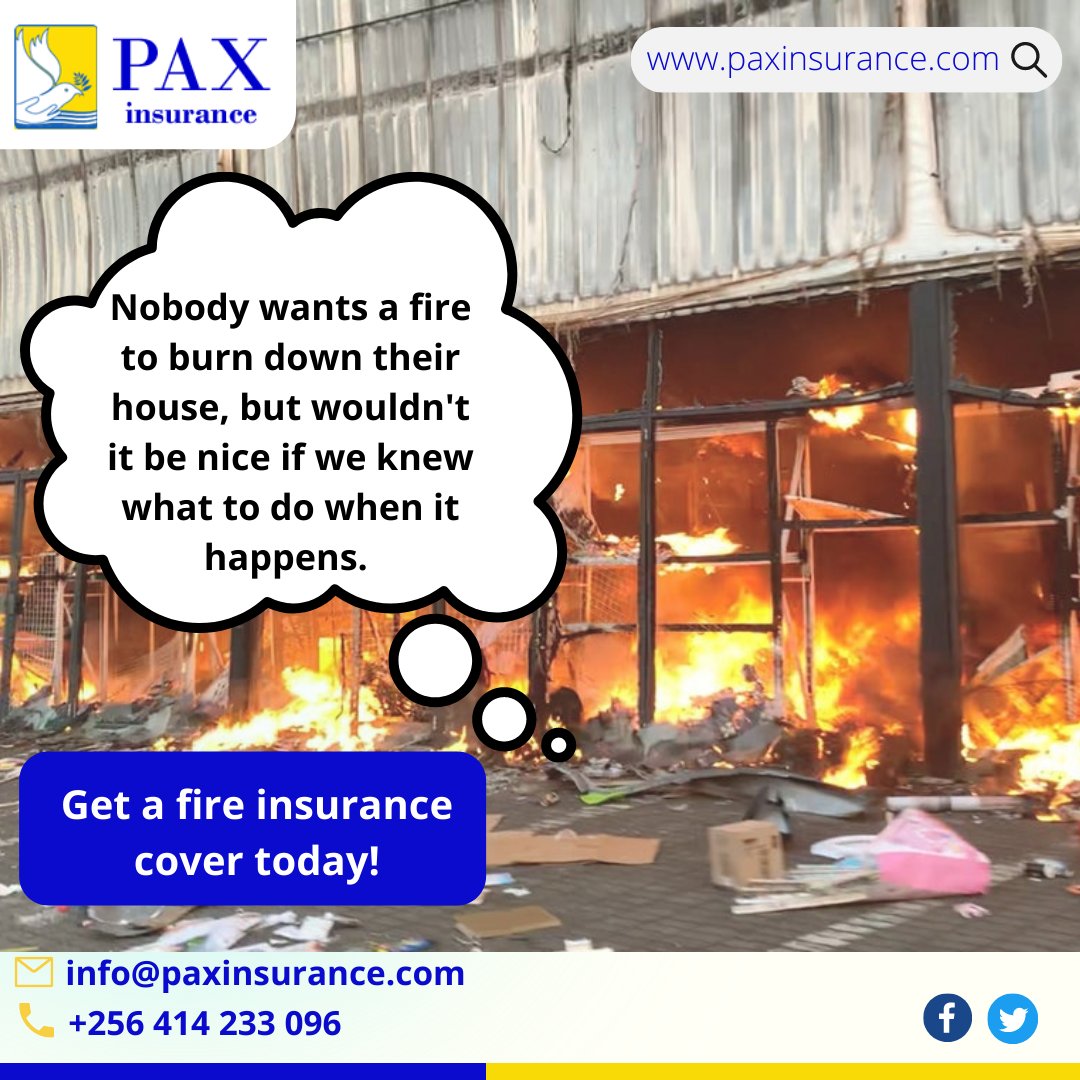 InsurancePax's tweet image. Nobody wants a fire to burn down their house, but wouldn't it be nice if we knew what to do when it happens. Get a fire insurance cover. #FireInsurance #FireInsuranceCover #Insurance #InsuranceWeek22 #PaxInsurance