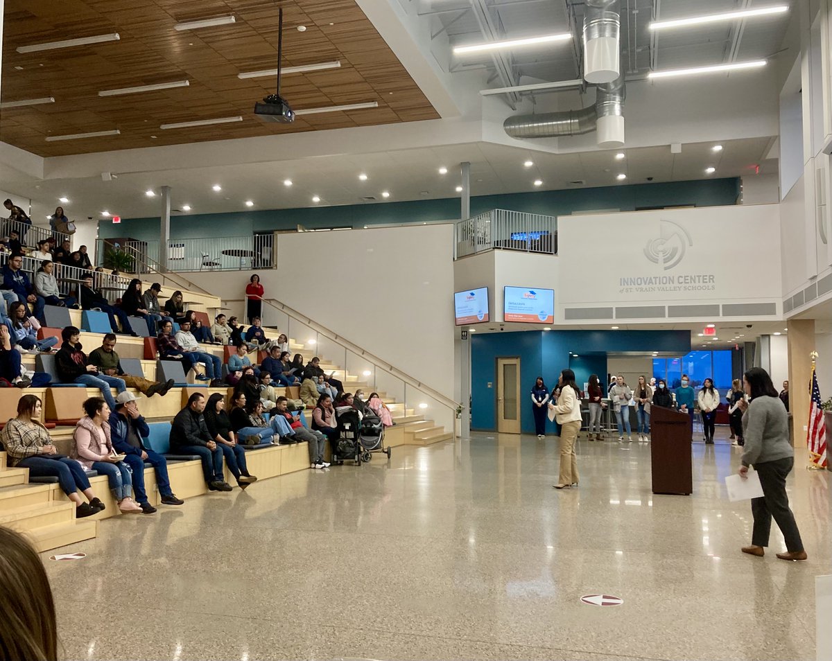 MrsLauer's tweet image. Our first 'FAFSA/CASFA Family Night' to support  Pathways to Teaching students was a hit! 174 families worked w/ St. Vrain family liaisons, counselors and administrators to pave the pathway to college AND teaching careers! @StVrainOPD @ServingStVrain @SVVSDsupt #stvrainstorm