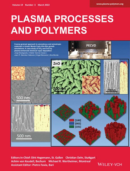 dscavengers's tweet photo. 📰 #PlasmaProcessesAndPolymers publishes on its inside front cover:
Coarse-grained approach to amorphous and anisotropic materials in kinetic Monte Carlo thin-film growth simulations: A case study of TiO2 and ZnO by plasma-enhanced chemical vapor deposition
👨🔬@JBudagosky et al. https://t.co/Mnt0X86vg1