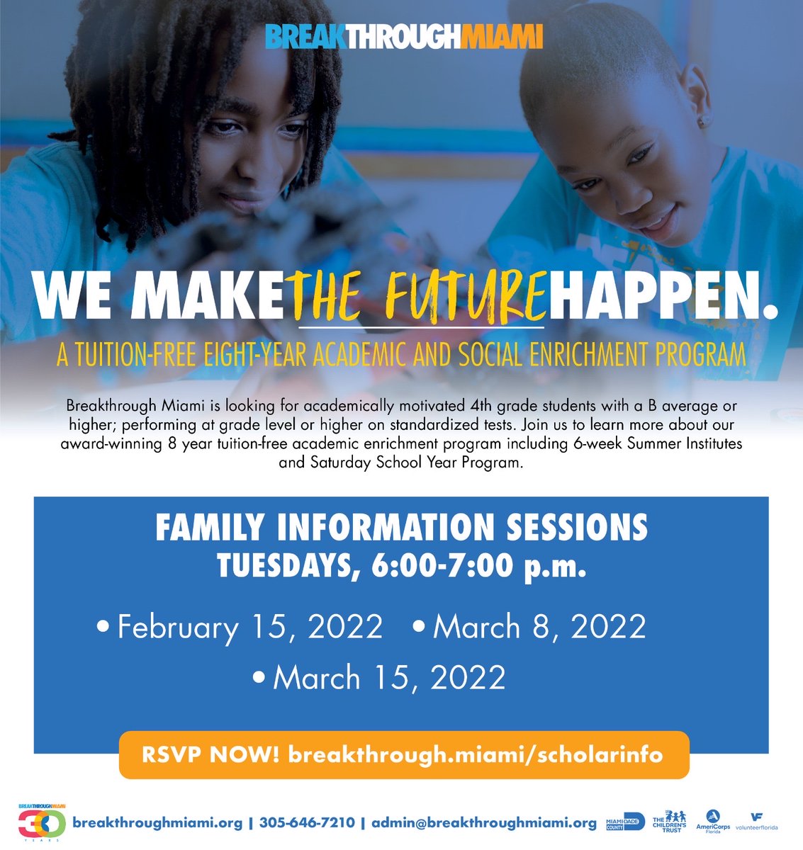 BreakthroughMia's tweet photo. Shout out to #RodneyBaltimore at @Hot105 for helping us spread the word – we don’t need to stay Miami’s Best Kept Secret!
Join us for our next Information Session on March 15th from 6:00-7:00 p.m. RSVP at https://t.co/URMmfLNZxI https://t.co/KbIEZwP3zc