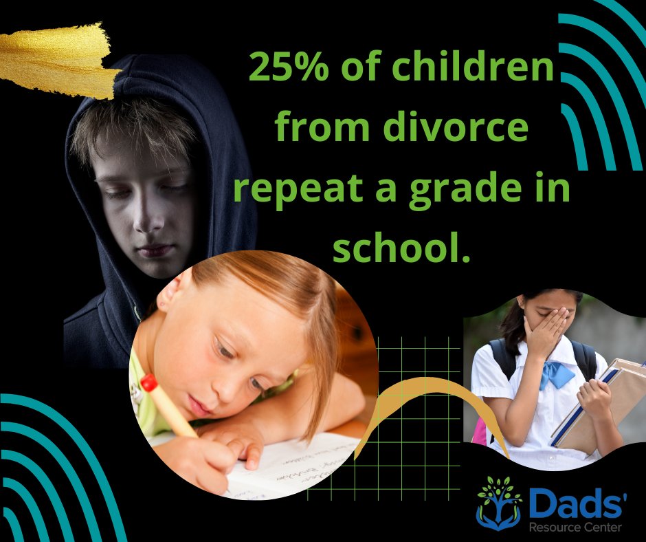 DADSRC_PA's tweet photo. A child’s education is negatively impacted when parents’ divorce. https://t.co/Qo7TH3CqQS 
#divorce #separation #poorgrades #grades #schoolwork #fathersmatter #fatherhood https://t.co/kr0Mc15NDd