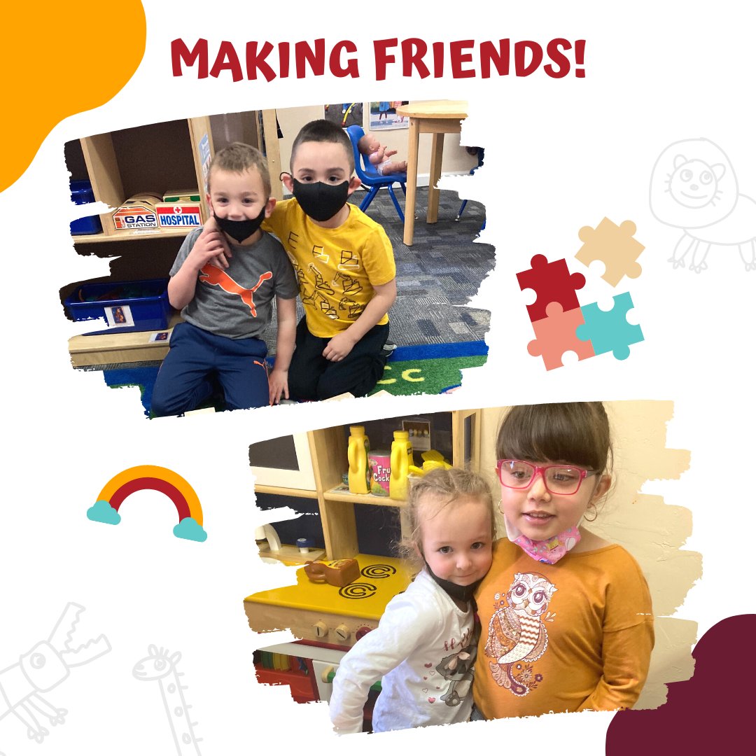 centro_ut's tweet photo. Making friends is essential for the social and emotional development of children. We love seeing the kids in our programs make friends and help each other grow! https://t.co/L9KQ3Rbh3H